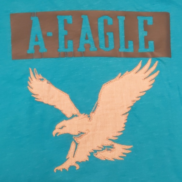 Vintage American Eagle Teal T-Shirt Size XL - Picture 3 of 3